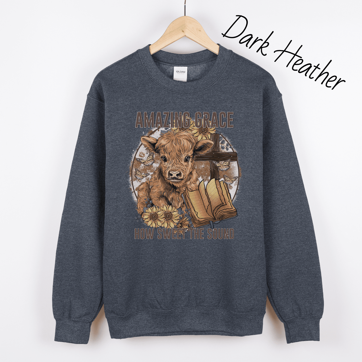 Amazing Grace Highland Cow Sweatshirt